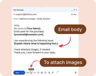 Screenshot showing email body
