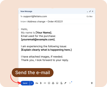 Screenshot showing send button
